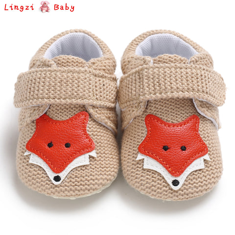 Knit Fox Baby Boy Shoes Animal Cartoon