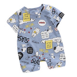 Newborn Summer Baby Boy Romper Short Sleeve Jumpsuit