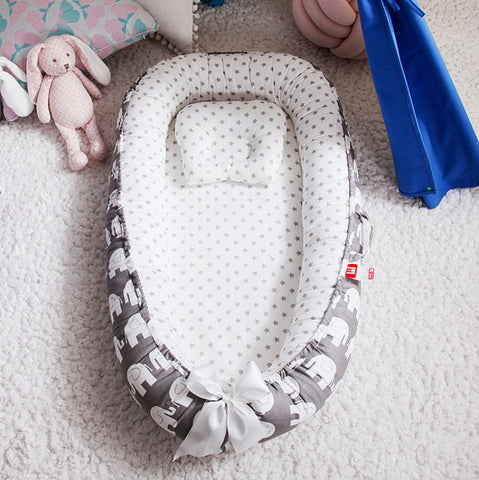 Portable Baby Nest with Pillow Cushion