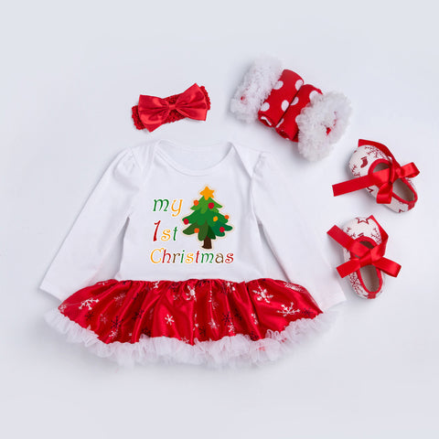 Christmas Clothing Long Sleeve Baby Girls Dress