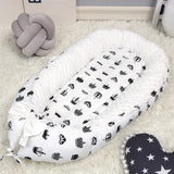 Washable Cotton Baby Nest Bed with Mattress Travel Crib For Newborns