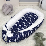 Washable Cotton Baby Nest Bed with Mattress Travel Crib For Newborns