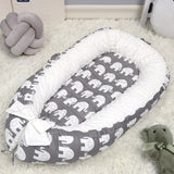 Washable Cotton Baby Nest Bed with Mattress Travel Crib For Newborns