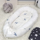 Washable Cotton Baby Nest Bed with Mattress Travel Crib For Newborns