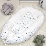 Washable Cotton Baby Nest Bed with Mattress Travel Crib For Newborns