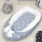 Washable Cotton Baby Nest Bed with Mattress Travel Crib For Newborns
