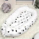 Washable Cotton Baby Nest Bed with Mattress Travel Crib For Newborns