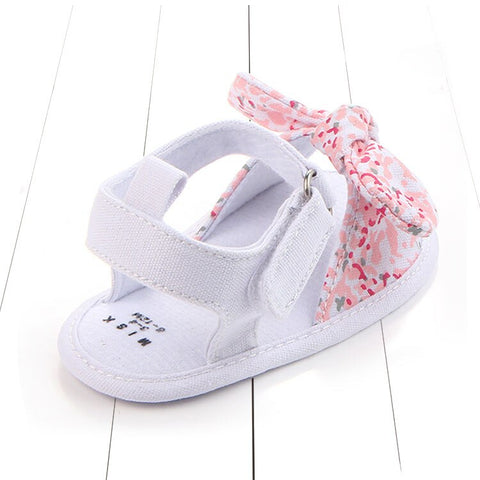 Baby Girls Summer Cotton Knot Bow Shoes
