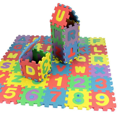 New 36 Pieces Baby Kids Alphanumeric Educational Puzzle