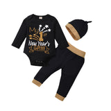 Newborn Baby Boys Stars My 1st New Year Gift Romper